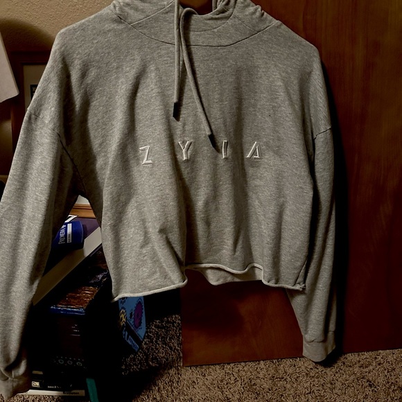 ZYIA Gray cropped hoodie!  Excellent shape. - Picture 2 of 2